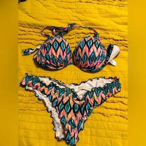 Shade & Shore Multicolor Bikini Set